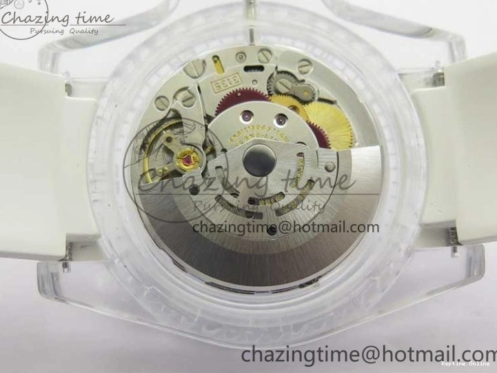 0512 Submariner Phantomlab Transparent KZF Best Edition Deep Blue Dial on White Rubber Strap VR WellDesigned 2568